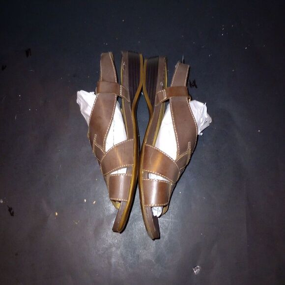 🆕👡Naturalizer Brown Woven Flat Sandals 9, 9-1/2 - Picture 2 of 6